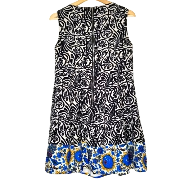 NU NEW YORK Printed Sleeveless A Line Silhouette Cute Shift Dress Women Medium - Picture 8 of 12